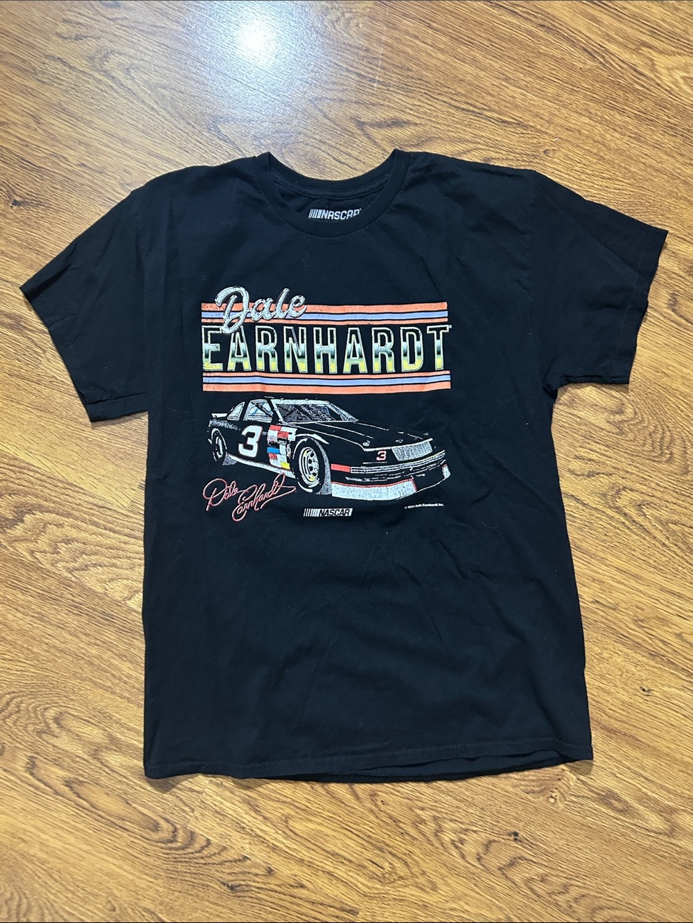 Nascar Black Dale Earnhardt Retro Racing Graphic Tee